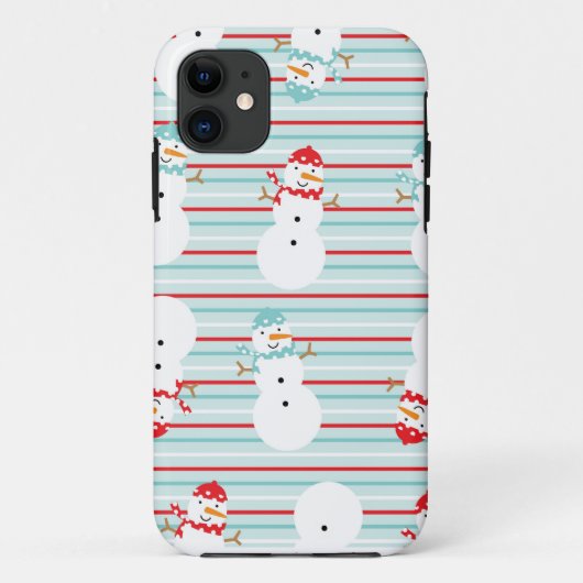 Cute Snowman Winter Design iPhone 5 Hoesje (Achterkant)