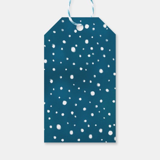 Cute Snowman Winter Kerstmis Cadeaulabel (Achterkant)