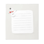 Cute Snowman Winter Notepad Notitieblok (Voorkant)