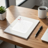 Cute Snowman Winter Notepad Notitieblok