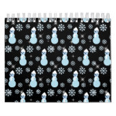 Cute Snowman Winter Snowflake Sparkles Snowing Kalender (Hoes)