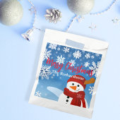 Cute Snowman Winter Wonderland Merry Kerstry Bedankzakje