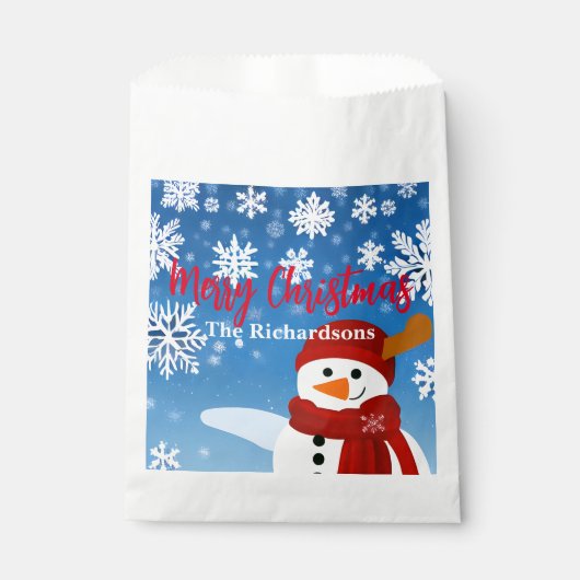 Cute Snowman Winter Wonderland Merry Kerstry Bedankzakje (Voorkant)
