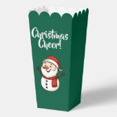 Cute Snowman with Red Scarf and Santa Hat Bedankdoosjes (Achterkant)