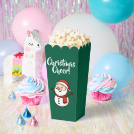 Cute Snowman with Red Scarf and Santa Hat Bedankdoosjes