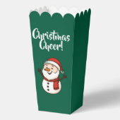 Cute Snowman with Red Scarf and Santa Hat Bedankdoosjes (Voorkant)