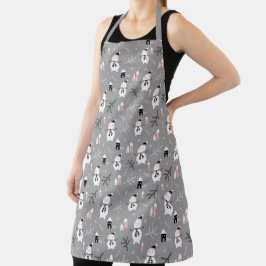 Cute Snowmen Apron Schort