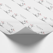 CUTE SNOWMEN CADEAU Baby's Eerste Kerstmis Cadeaupapier (Hoek)