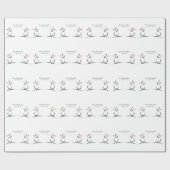 CUTE SNOWMEN CADEAU Baby's Eerste Kerstmis Cadeaupapier (Vlak)
