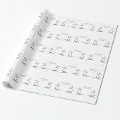 CUTE SNOWMEN CADEAU Baby's Eerste Kerstmis Cadeaupapier (Uitgerold)