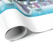 Cute Snowmen Cadeaupapier (Rol Hoek)