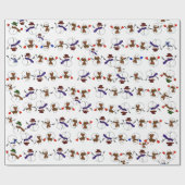 Cute Snowmen Christmas Cadeaupapier (Vlak)