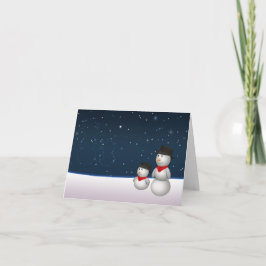 Cute Snowmen Constellation Feestdagen Kaart