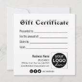 Cute Snowmen Constellation Gift Certificate (Achterkant)