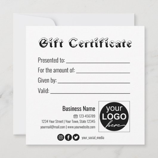 Cute Snowmen Constellation Gift Certificate (Achterkant)