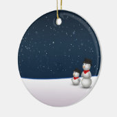 Cute Snowmen Constellation Keramisch Ornament (Links)