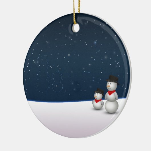 Cute Snowmen Constellation Keramisch Ornament (Links)