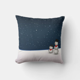 Cute Snowmen Constellation Kussen