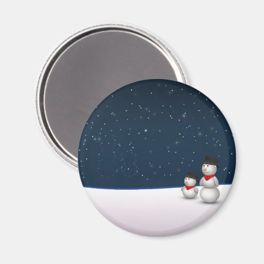 Cute Snowmen Constellation Magneet (Voorkant / Achterkant)