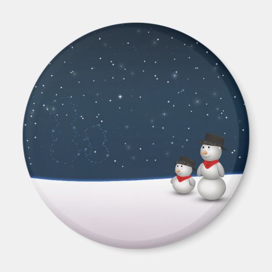 Cute Snowmen Constellation Magneet (Voorkant)