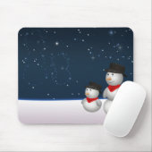 Cute Snowmen Constellation Muismat (Met muis)