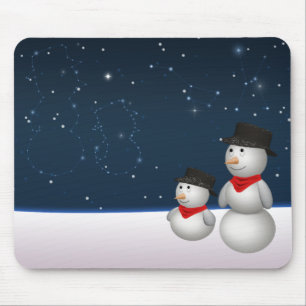 Cute Snowmen Constellation Muismat