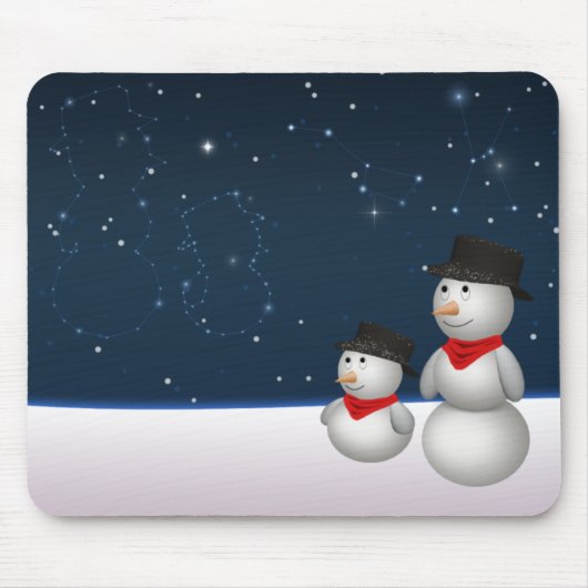 Cute Snowmen Constellation Muismat (Voorkant)