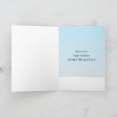 Cute Snowmen die een Happy Birthday-kaart wenst Kaart (Binnen)