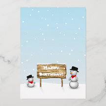 Cute Snowmen die Happy Birthday wenst