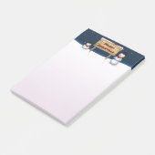 Cute Snowmen die vrolijk kerstfeest wensen Post-it® Notes (Schuin)