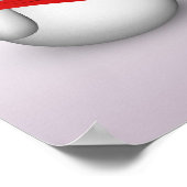 Cute Snowmen die vrolijk kerstfeest wensen Poster (Hoek)