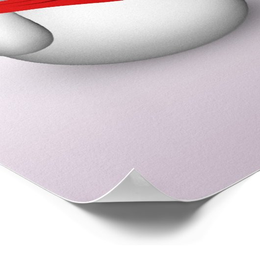 Cute Snowmen die vrolijk kerstfeest wensen Poster (Hoek)