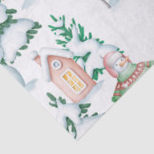 Cute Snowmen en Kerstbomen Ontkoppeling Tissuepapier (Detail)