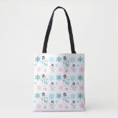 Cute Snowmen en Snowflakes Kerstmis Tote Bag (Voorkant)