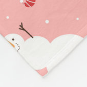 Cute Snowmen Fleece Blanket Deken (Hoek)