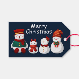 Cute Snowmen Gift Labels Cadeaulabel