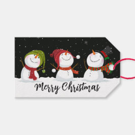 Cute Snowmen Gift Labels Cadeaulabel