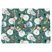 Cute Snowmen Groot Cadeauzakje (Voorkant)