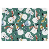 Cute Snowmen Groot Cadeauzakje (Achterkant)