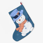 Cute Snowmen Grote Kerstsok (Achterkant (Hangend))