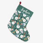 Cute Snowmen Grote Kerstsok (Voorkant (Hangend))