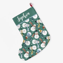 Cute Snowmen Grote Kerstsok