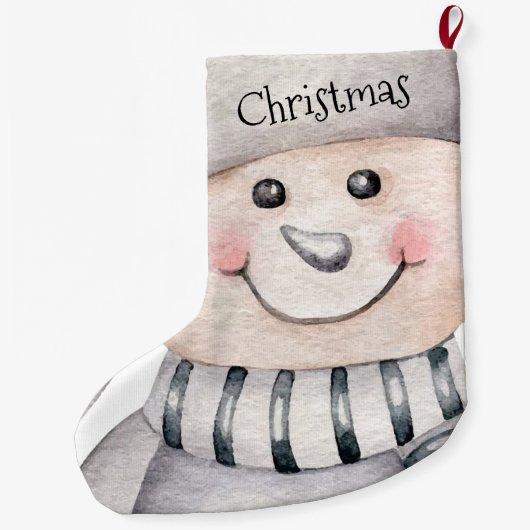 Cute Snowmen Grote Kerstsok (Achterkant)