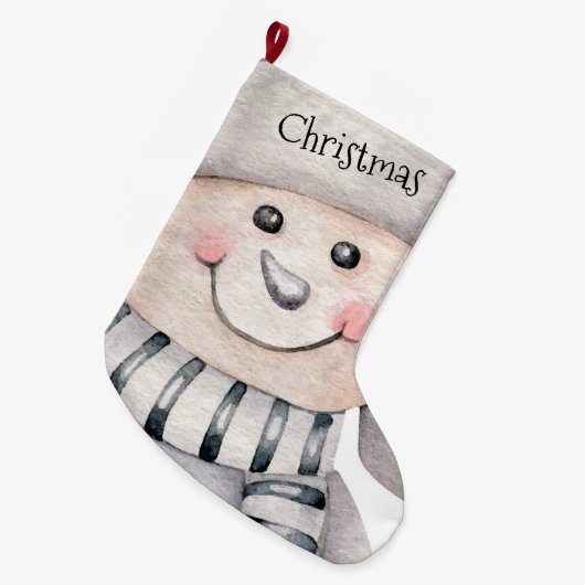 Cute Snowmen Grote Kerstsok (Voorkant (Hangend))