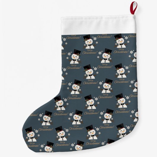 Cute Snowmen Grote Kerstsok (Achterkant)