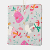 Cute Snowmen Keramisch Ornament (Links)