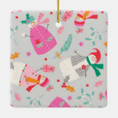 Cute Snowmen Keramisch Ornament (Achterkant)