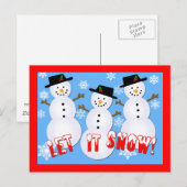 Cute Snowmen laat haar de wintervakantiekaarten Feestdagenkaart (Voorkant / Achterkant)