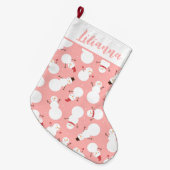 Cute Snowmen Large Kerstmis Stocking Grote Kerstsok (Voorkant (Hangend))