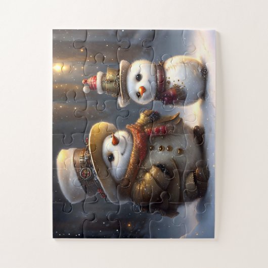 Cute Snowmen Legpuzzel (Verticaal)
